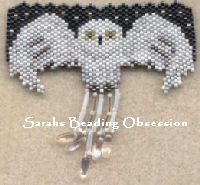 Snowy Owl Hugs Barrette id 14280 