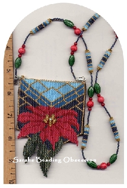Red Poinsettia Pouch id 5563